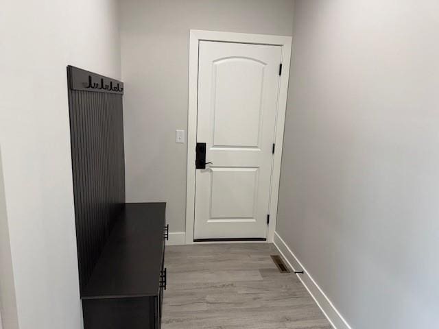 entryway featuring light hardwood / wood-style floors