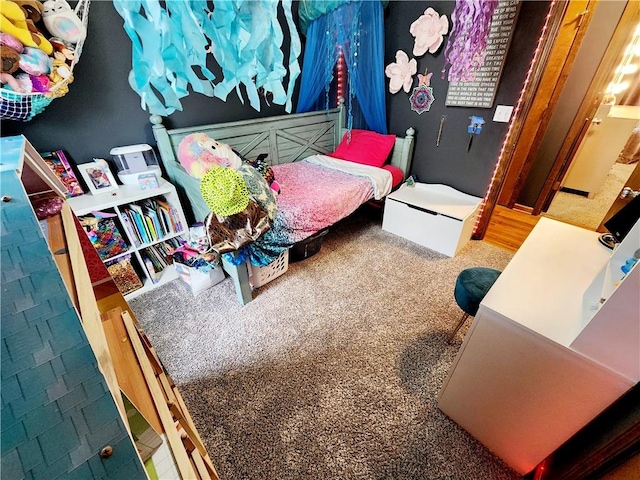 bedroom with carpet floors