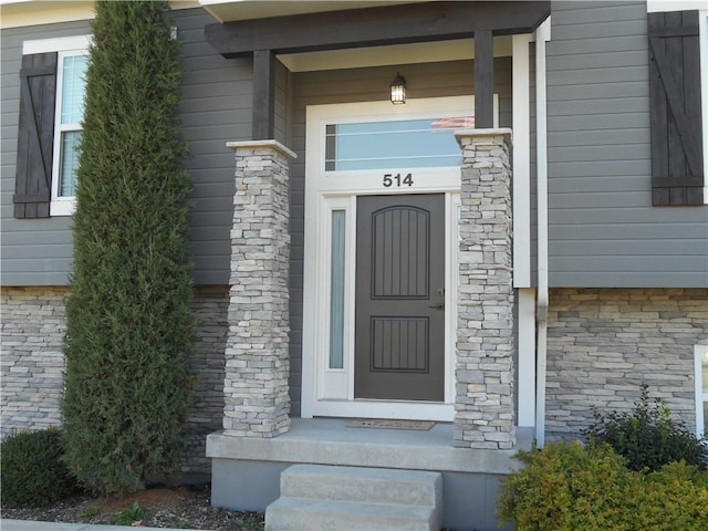 view of doorway to property