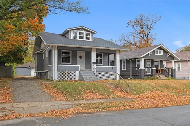 bungalow-style house featuring a porch