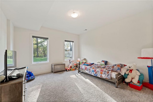 view of carpeted bedroom