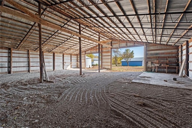 interior space with vaulted ceiling