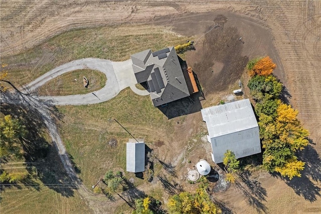 aerial view featuring a rural view