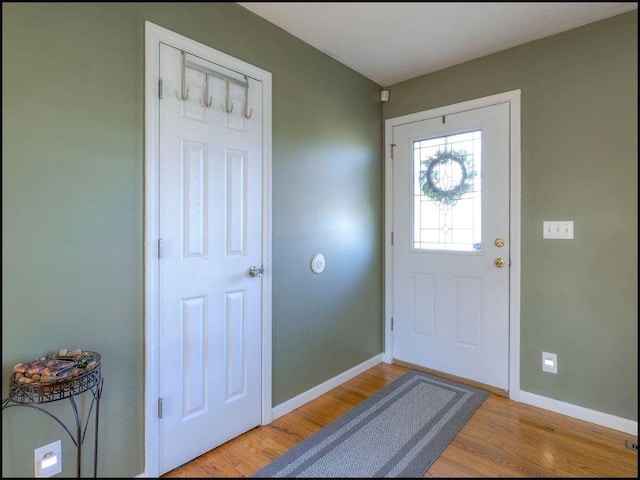 entryway featuring light hardwood / wood-style flooring