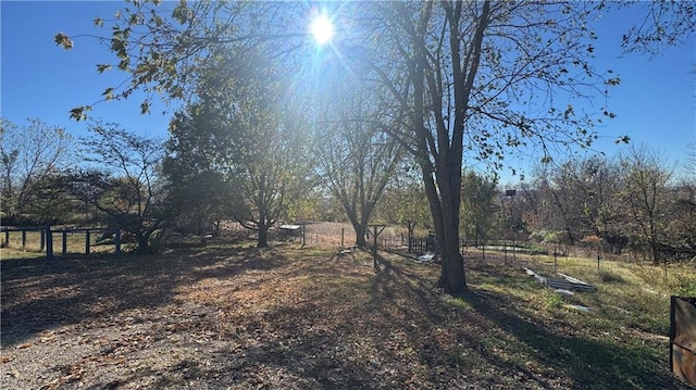 view of yard featuring a rural view