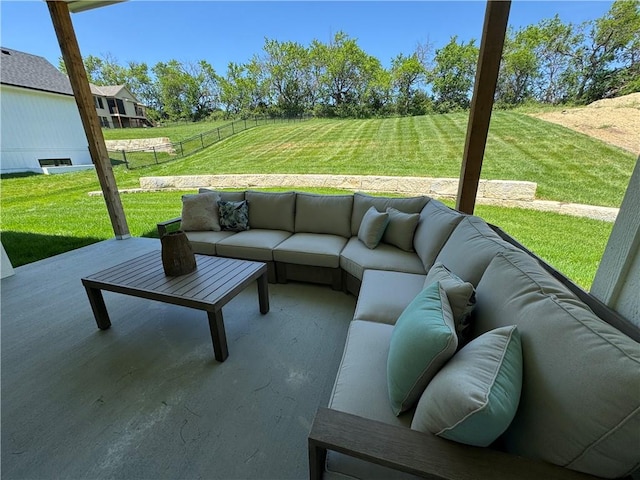 view of patio / terrace with outdoor lounge area