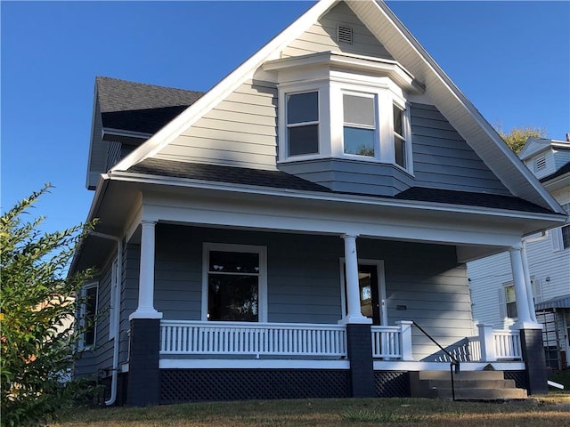 bungalow-style house with a porch