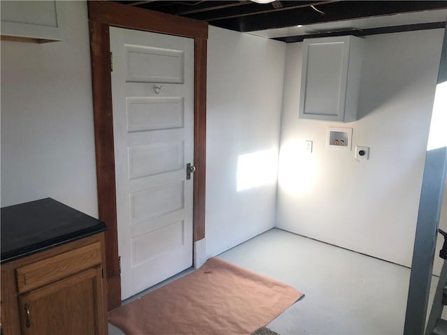 laundry room featuring hookup for a washing machine and electric dryer hookup