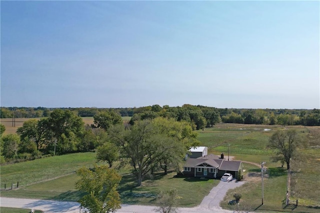 drone / aerial view featuring a rural view