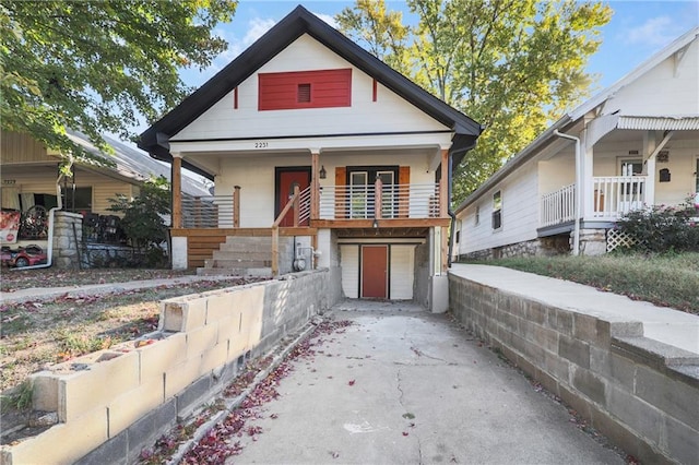 bungalow with covered porch