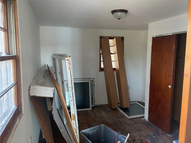 misc room featuring dark hardwood / wood-style flooring