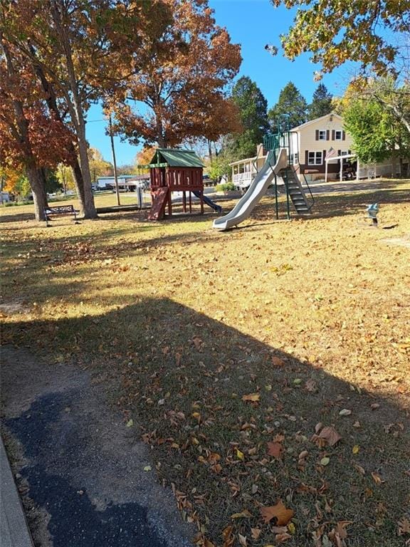 view of jungle gym