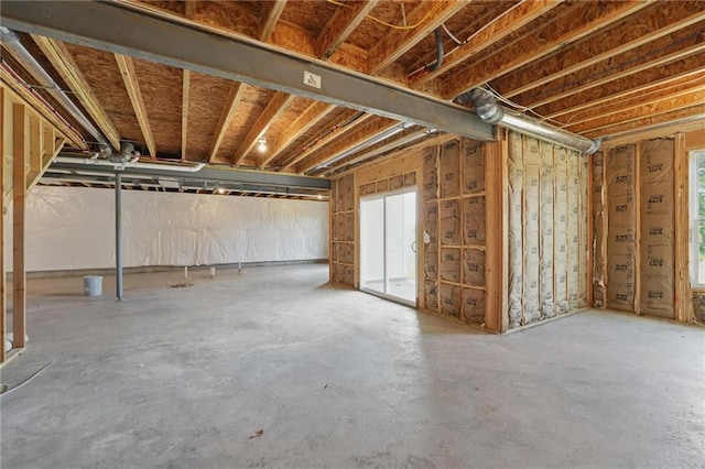 below grade area featuring plenty of natural light
