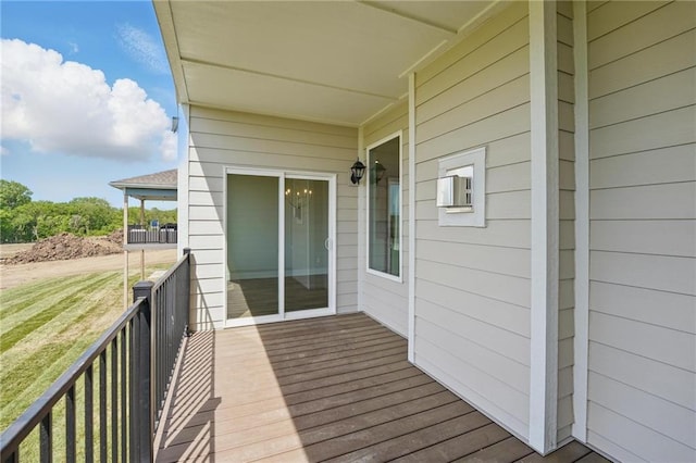 deck with a lawn