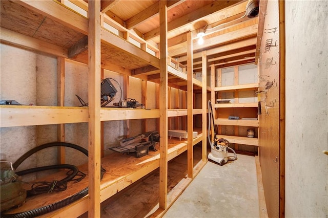 view of storage room