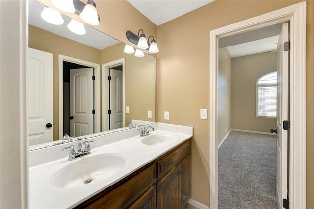 bathroom with vanity