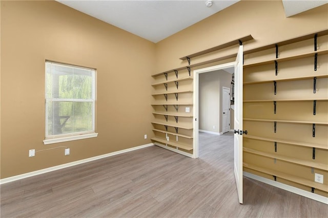 spare room featuring wood-type flooring