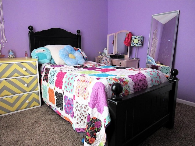 bedroom with carpet floors