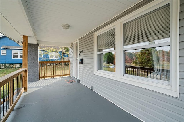 view of patio with a porch