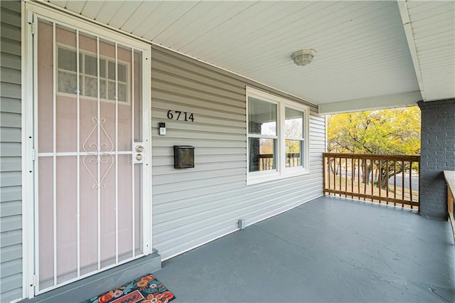 view of patio with covered porch