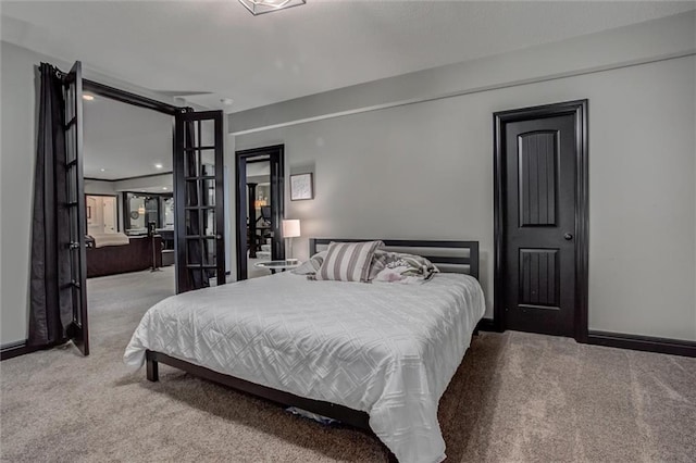 view of carpeted bedroom