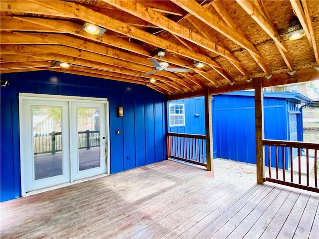 deck featuring french doors