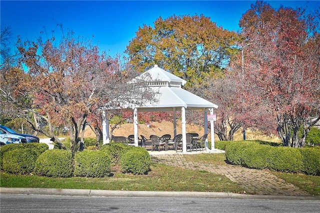 surrounding community with a gazebo