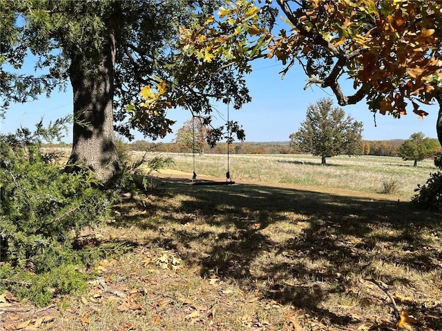 view of yard featuring a rural view