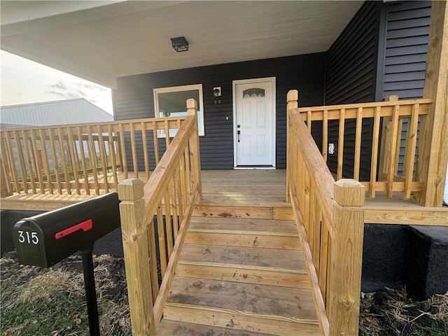 view of doorway to property