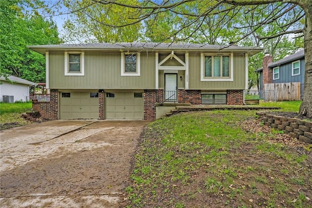 split foyer home with a garage