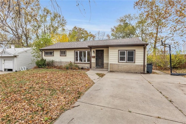 view of ranch-style home