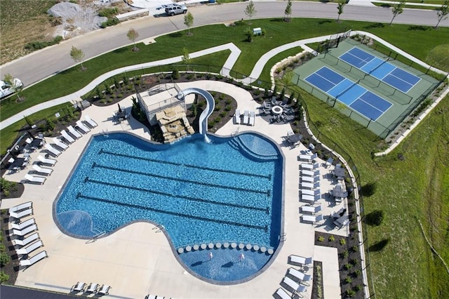 16904 Parkhill St, Overland Park, KS 66221 - drone / aerial view of a pool