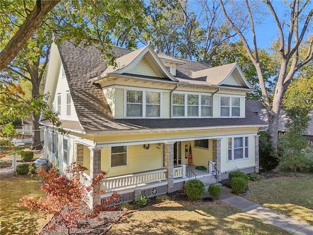 view of front of home with a porch