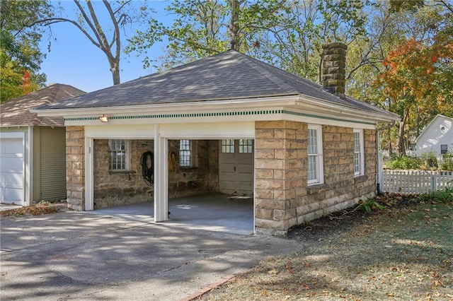 view of home's exterior featuring a garage