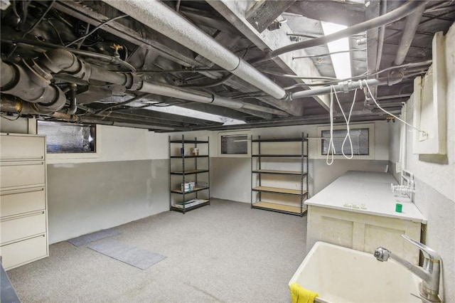 503 S 2nd St, Clinton, MO 64735 - unfinished below grade area with a sink