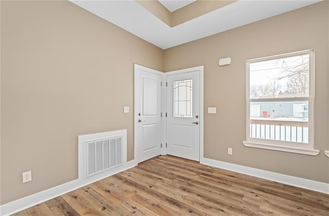 entrance foyer featuring light hardwood / wood-style flooring