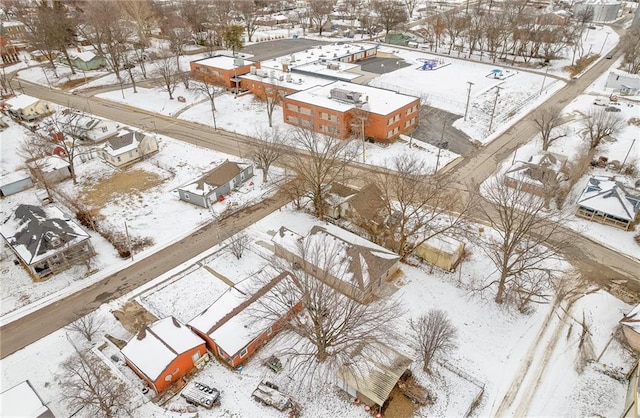 view of snowy aerial view