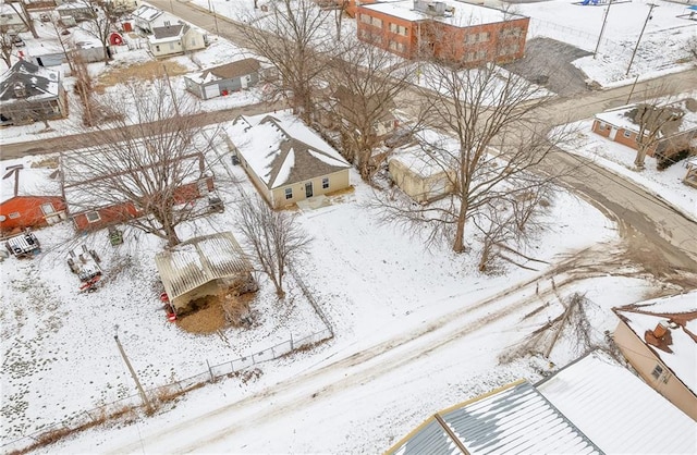 view of snowy aerial view