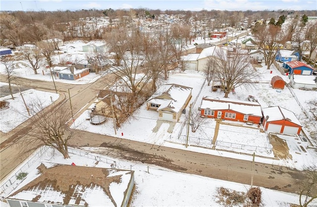 view of snowy aerial view