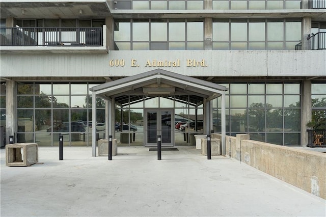 view of exterior entry with french doors