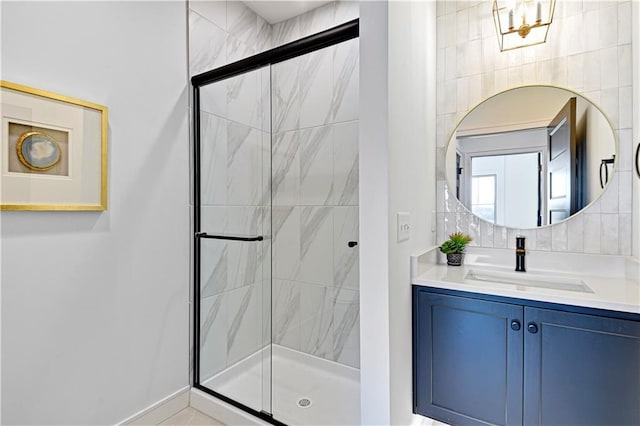 12967 S Constance St, Olathe, KS 66062 - full bathroom featuring a stall shower and vanity