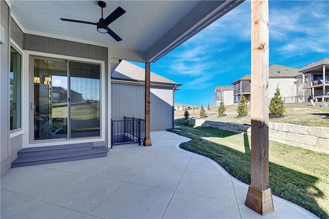 12967 S Constance St, Olathe, KS 66062 - view of patio featuring ceiling fan