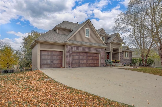 craftsman-style home featuring a garage