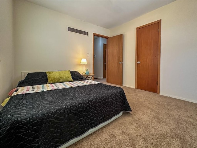 bedroom featuring carpet