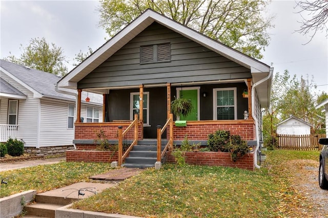 bungalow-style home with a porch