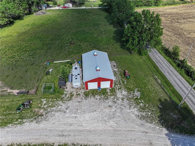 bird's eye view with a rural view