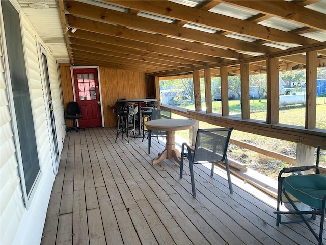 sunroom / solarium with vaulted ceiling and plenty of natural light