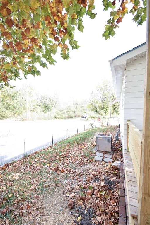 view of yard with a water view