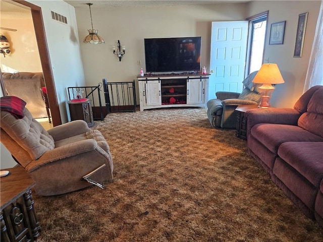 view of carpeted living room