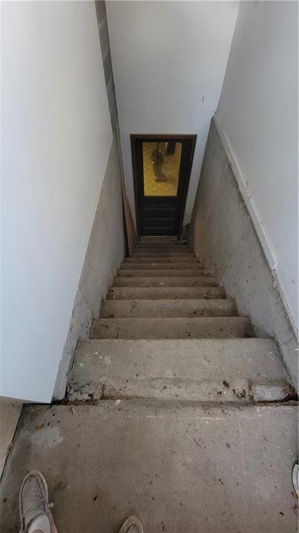 view of stairway